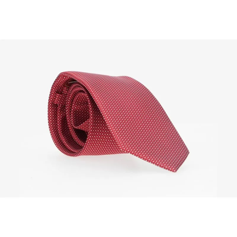 Corbata roja puntos celestes