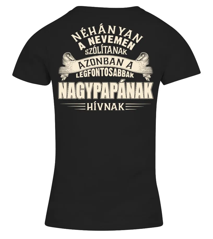 NEHANYAN A NEVEMEN SZOLITANAK AZONBAN A LEGFONTOSABBAK NAGYPAPANAK HIVNAK T-SHIRT Camiseta cuello pico Mujer